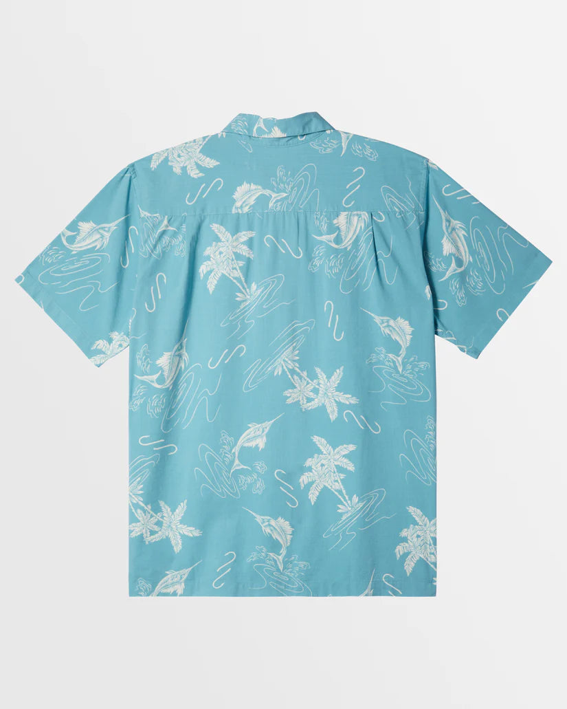QUIKSILVER BIMINI TWIST SHORT SLEEVE SHIRT - REEF WATERS BIMINI TWIST