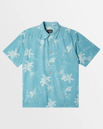 QUIKSILVER BIMINI TWIST SHORT SLEEVE SHIRT - REEF WATERS BIMINI TWIST