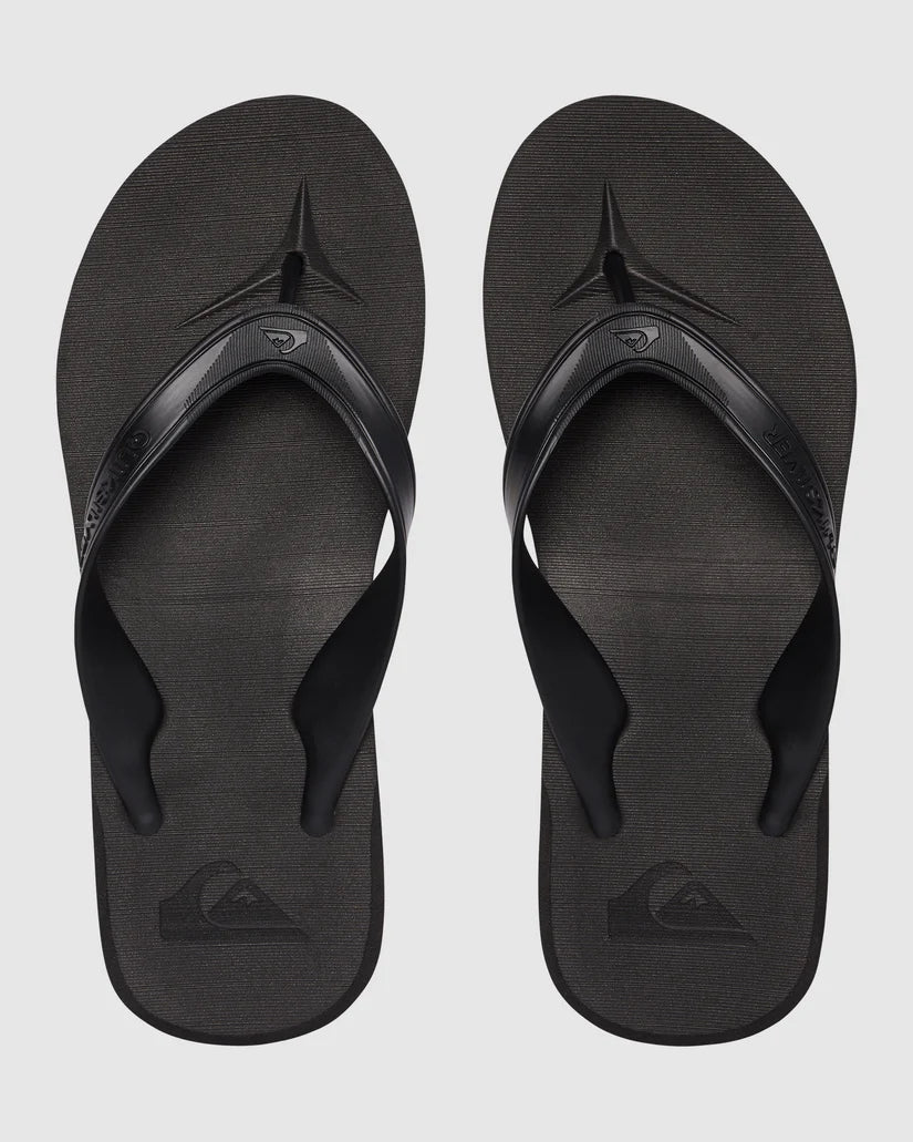 QUIKSILVER CARVER DELUXE SANDALS - BLACK/BROWN