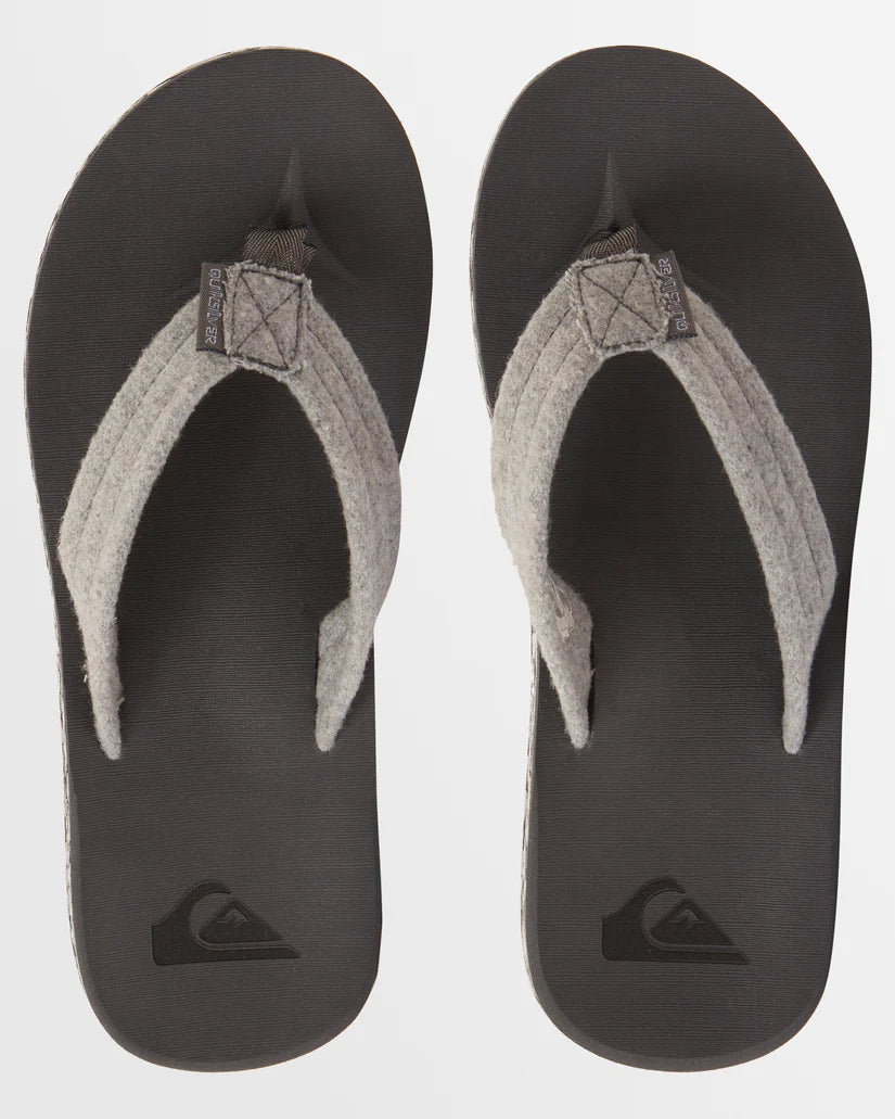 QUIKSILVER CARVER SUEDE RECYCLED SANDALS - GREY 3