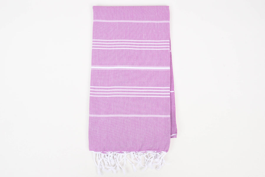 Handwoven Turkish Cotton Burgundy / Beach Towel