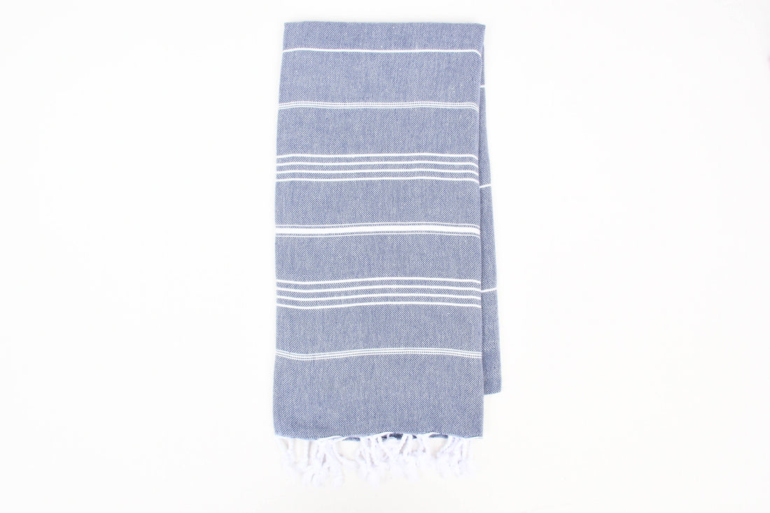Handwoven Turkish Cotton Blue / Beach Towel
