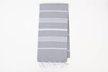 Handwoven Turkish Cotton Gray / Beach Towel