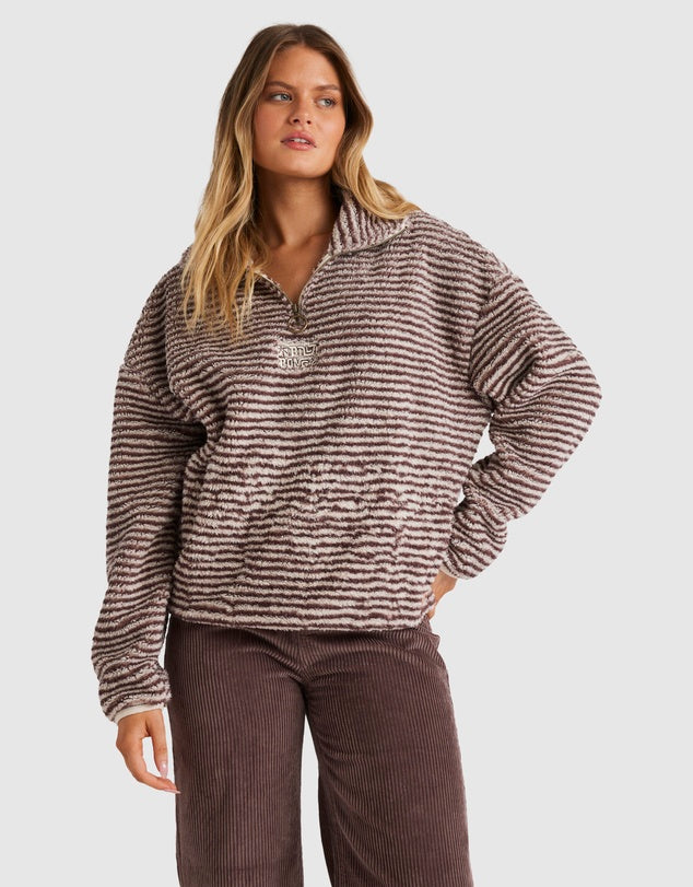 BILLABONG COOL TIDES HALF ZIP - WHITE CAP