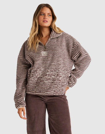 BILLABONG COOL TIDES HALF ZIP - WHITE CAP