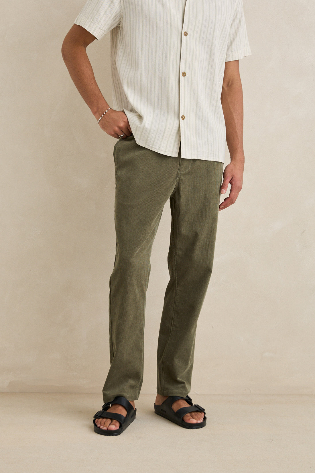 RHYTHM MENS CORD JAM PANT - OLIVE