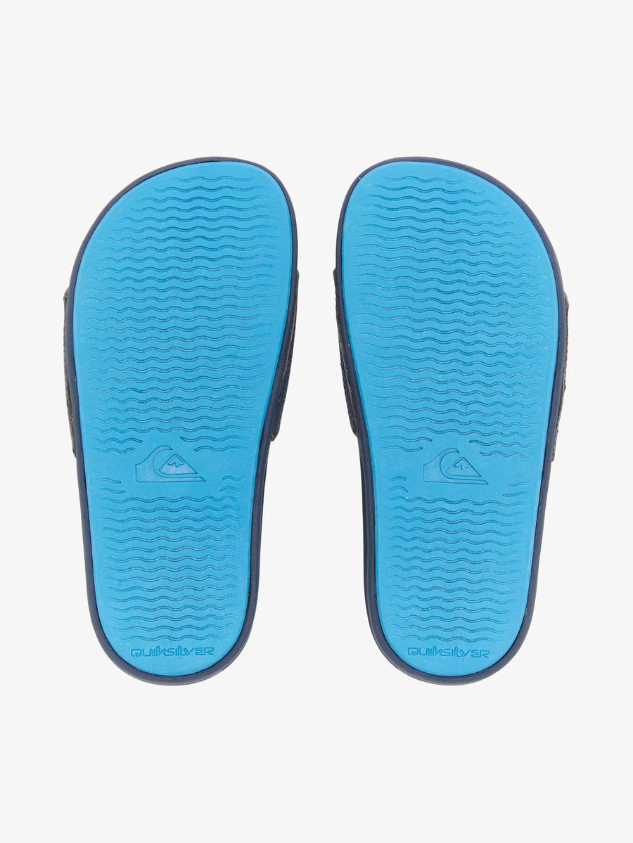 QUIKSILVER BOYS SUNSET SLIDE ADJUST SLIDES - NAVY BLAZER