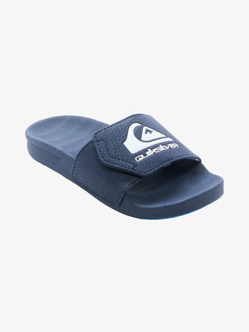 QUIKSILVER BOYS SUNSET SLIDE ADJUST SLIDES - NAVY BLAZER