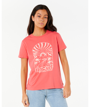 RIP CURL RADIANT STANDARD TEE - WASHED RED