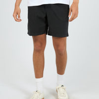 SILENT THEORY ELASTIC WAIST SHORT - BLACK
