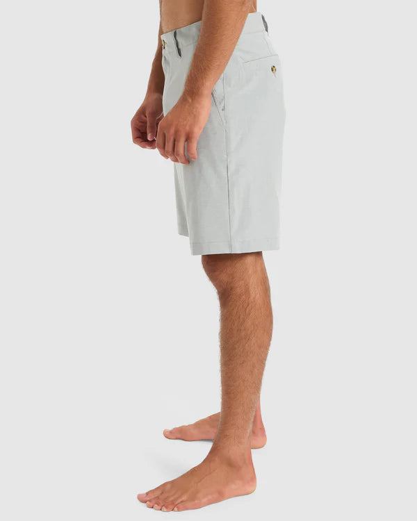 QUIKSILVER UNION HEATHER 19" AMPHIBIAN BOARDSHORTS - QUARRY HEATHER