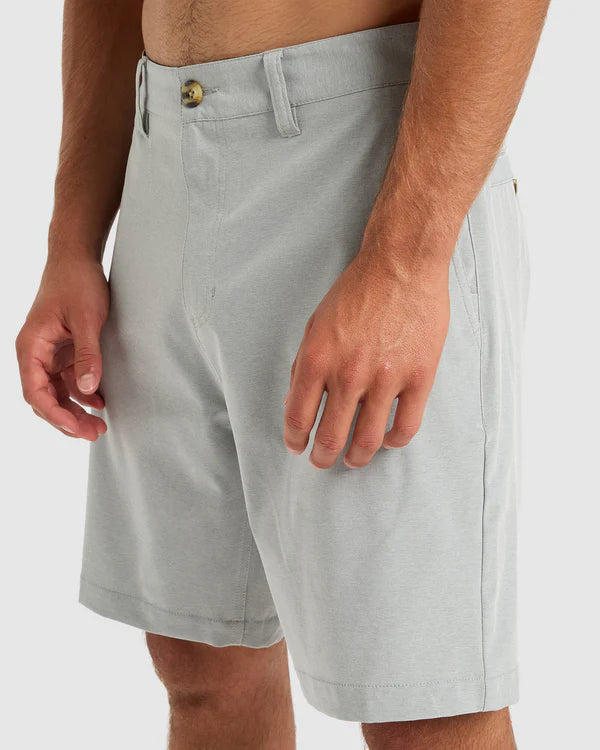 QUIKSILVER UNION HEATHER 19" AMPHIBIAN BOARDSHORTS - QUARRY HEATHER