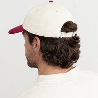RHYTHM ESSENTIAL BRUSHED TWILL CAP - MERLOT
