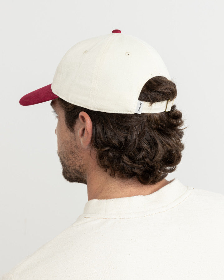 RHYTHM ESSENTIAL BRUSHED TWILL CAP - MERLOT
