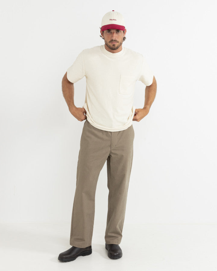 RHYTHM ESSENTIAL BRUSHED TWILL CAP - MERLOT