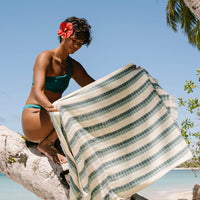 LAYDAYS HORIZON BEACH TOWEL - MARINE