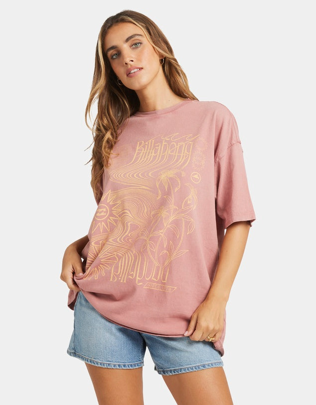 BILLABONG SURF COALITION SS TEE - DARK CORAL