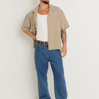 RHYTHM JEREMY CHECK SS SHIRT - ORHRE