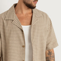 RHYTHM JEREMY CHECK SS SHIRT - ORHRE