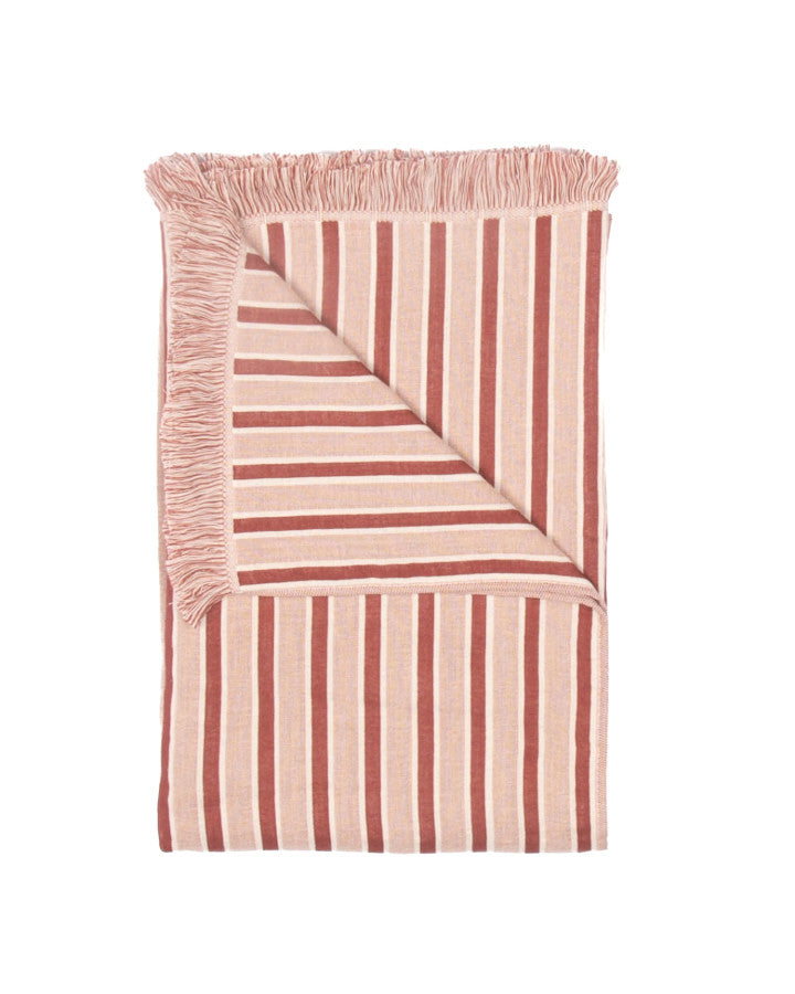LAYDAYS LAGUNA BEACH TOWEL- PINK SAND & CHERRY