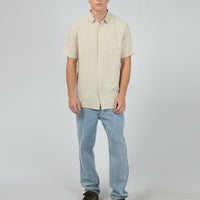 SILENT THEORY LINEN SS SHIRT II - NATURAL
