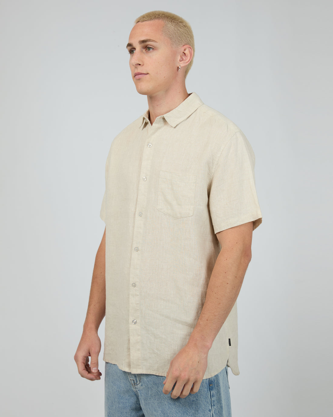 SILENT THEORY LINEN SS SHIRT II - NATURAL