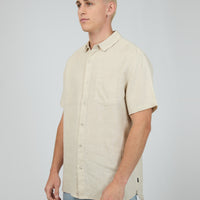 SILENT THEORY LINEN SS SHIRT II - NATURAL