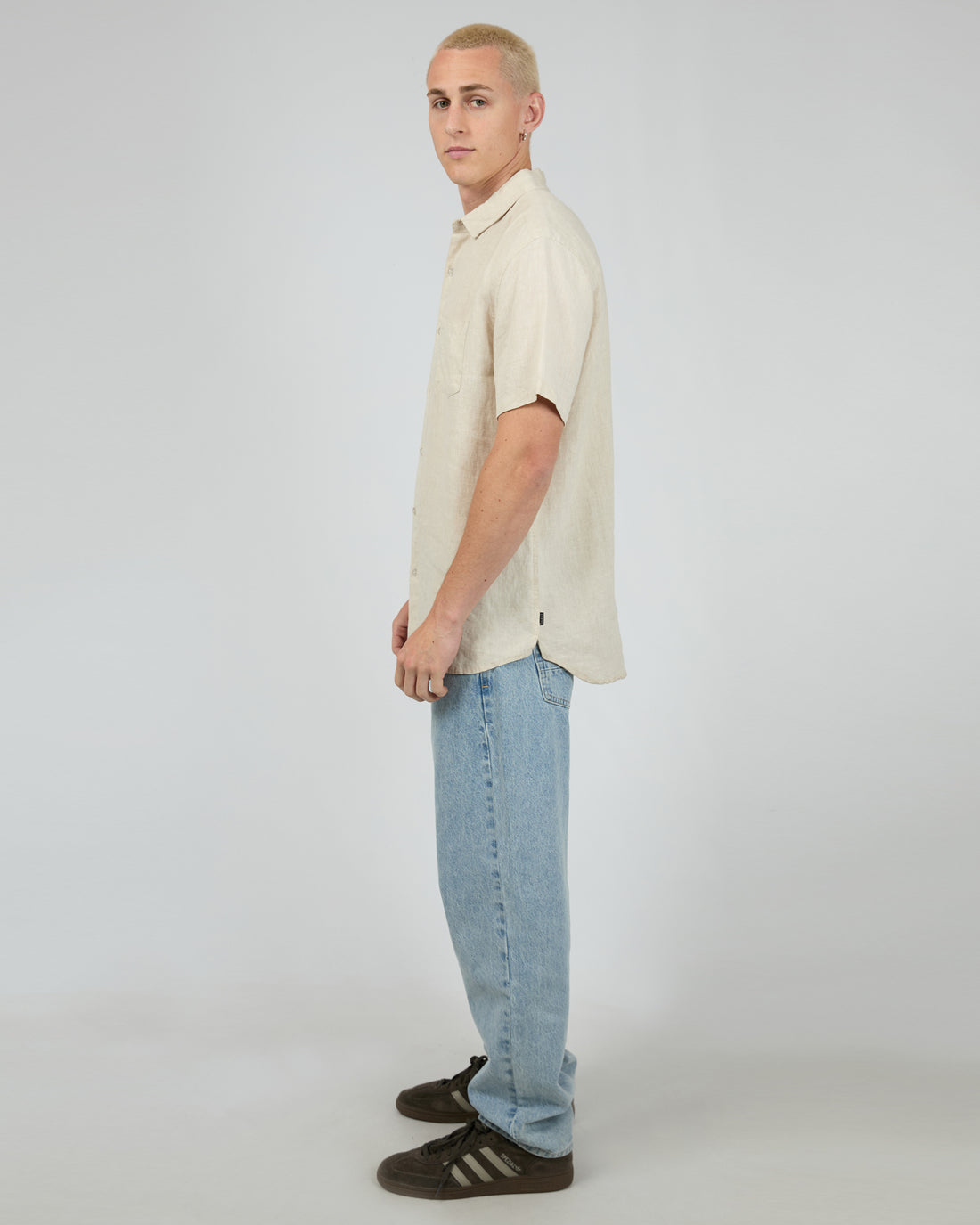 SILENT THEORY LINEN SS SHIRT II - NATURAL