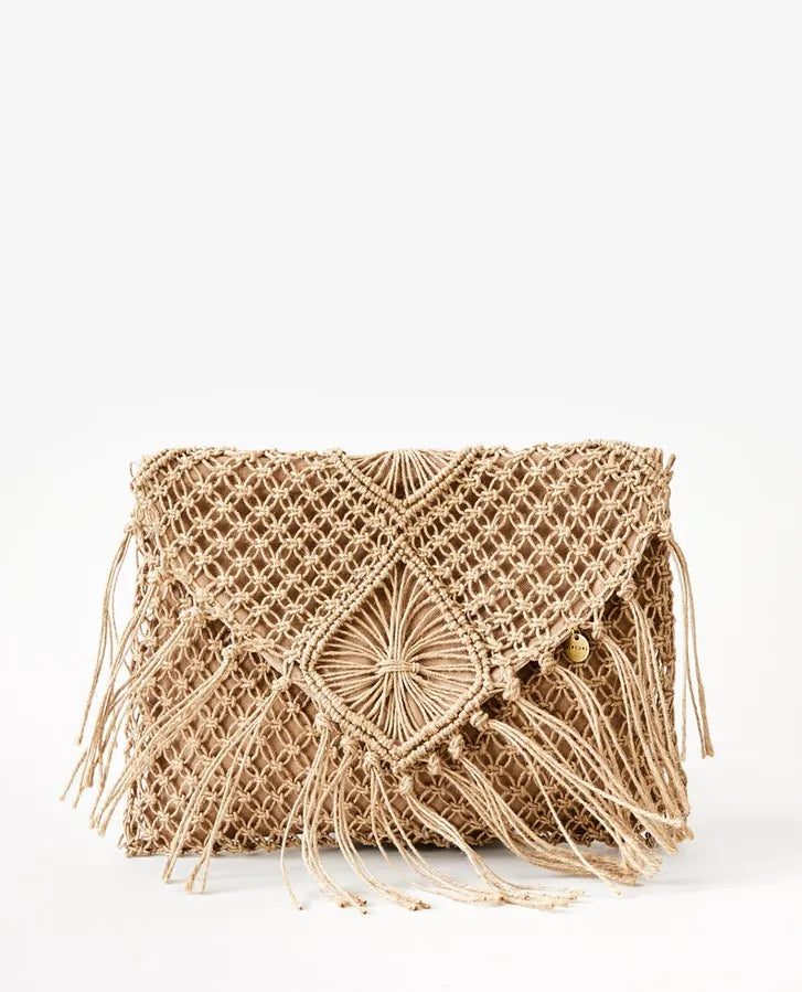 RIPCURL PARDISE PALMS JUTE CLUTCH