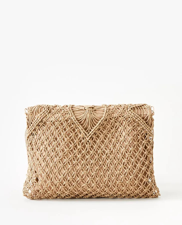 RIPCURL PARDISE PALMS JUTE CLUTCH