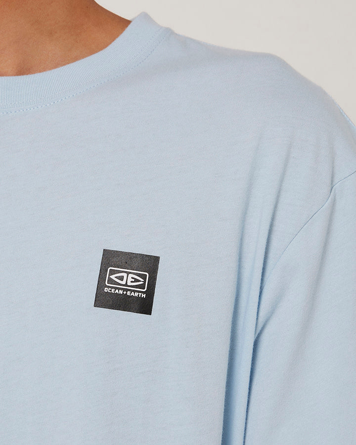 OCEAN AND EARTH BIG MENS CORP TEE - LIGHT GREY MARBLE