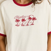 RHYTHM OCEANVIEW RINGER TEE - CHERRY