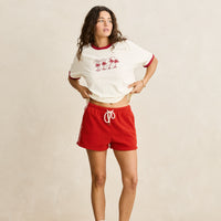 RHYTHM OCEANVIEW RINGER TEE - CHERRY