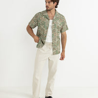 RHYTHM PAISLEY SHORT SLEEVE SHIRT - GREEN TEA