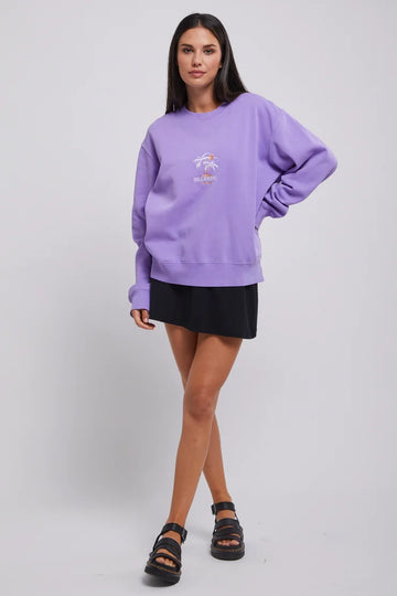 BILLABONG PALMY BROOKLYN CREW - PURPLE PUNCH