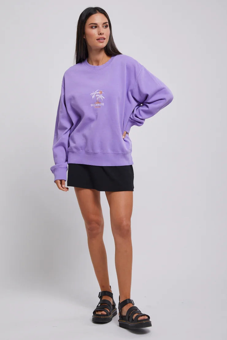 BILLABONG PALMY BROOKLYN CREW - PURPLE PUNCH