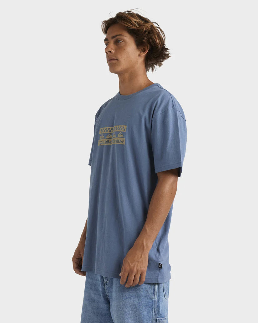 QUIKSILVER COMP CHECK SS -  CHINA BLUE
