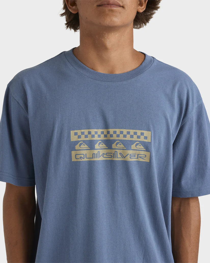 QUIKSILVER COMP CHECK SS -  CHINA BLUE