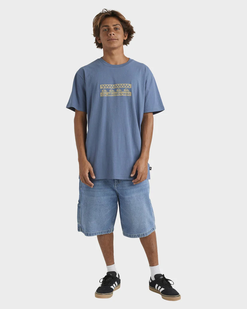 QUIKSILVER COMP CHECK SS -  CHINA BLUE