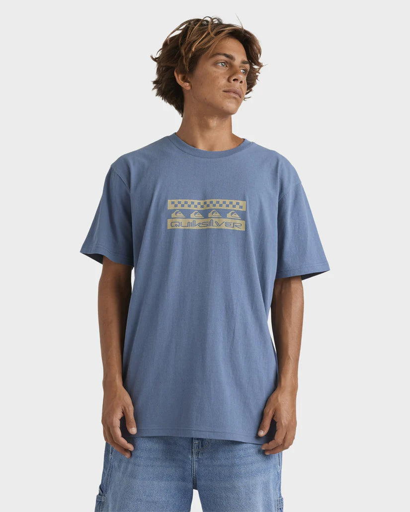 QUIKSILVER COMP CHECK SS -  CHINA BLUE