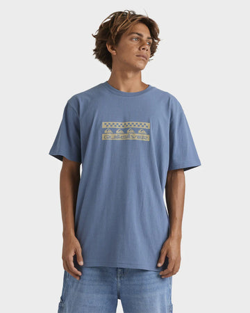 QUIKSILVER COMP CHECK SS -  CHINA BLUE