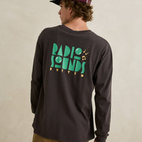 RHYTHM RADIO SOUNDS VINTAGE LS T-SHIRT - VINTAGE BLACK