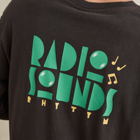 RHYTHM RADIO SOUNDS VINTAGE LS T-SHIRT - VINTAGE BLACK