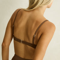 RHYTHM REEF CROP TOP - CHOCOLATE