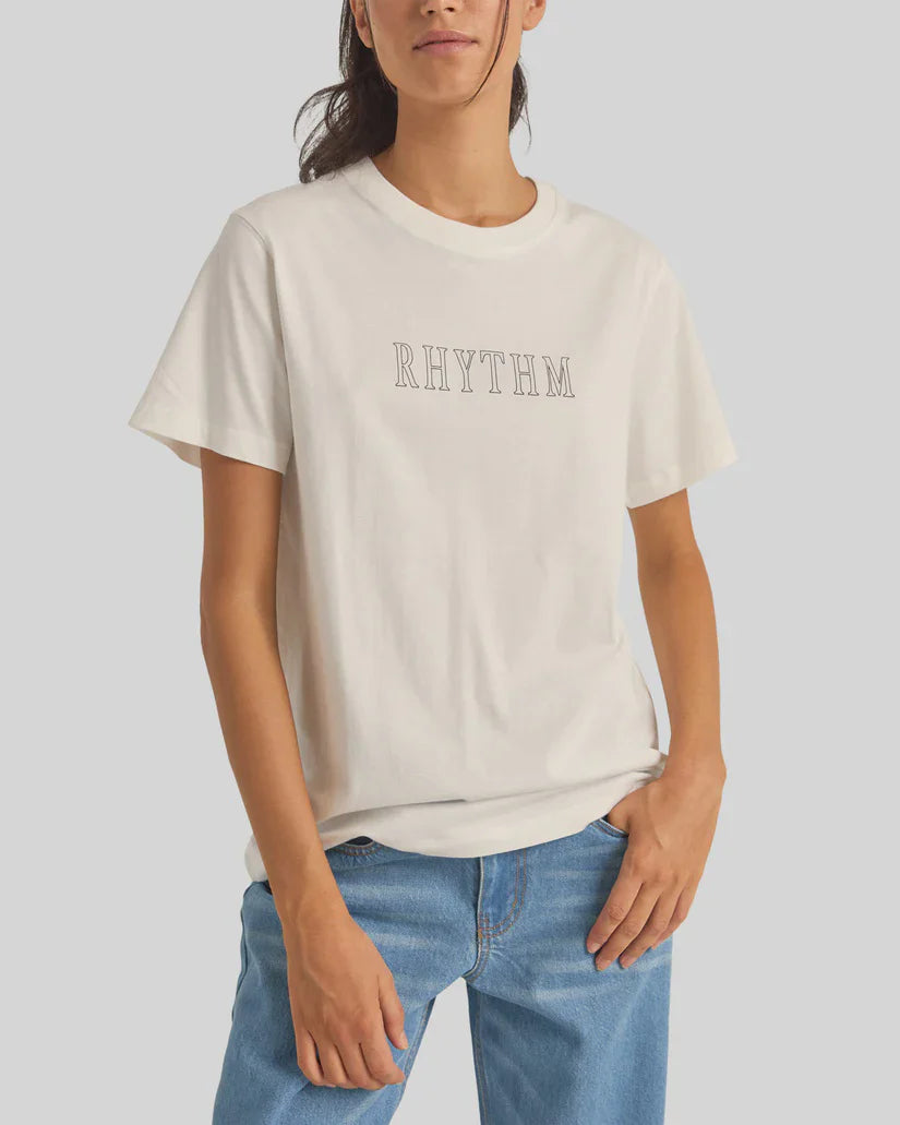 RHYTHM FLAGSHIP BOYFRIEND TEE - WHITE