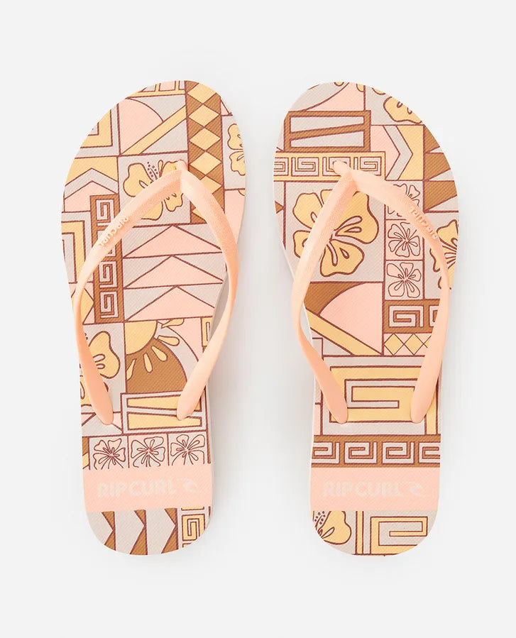 RIP CURL BLOCK PARTY BLOOM OPEN TOE - BRIGHT PEACH