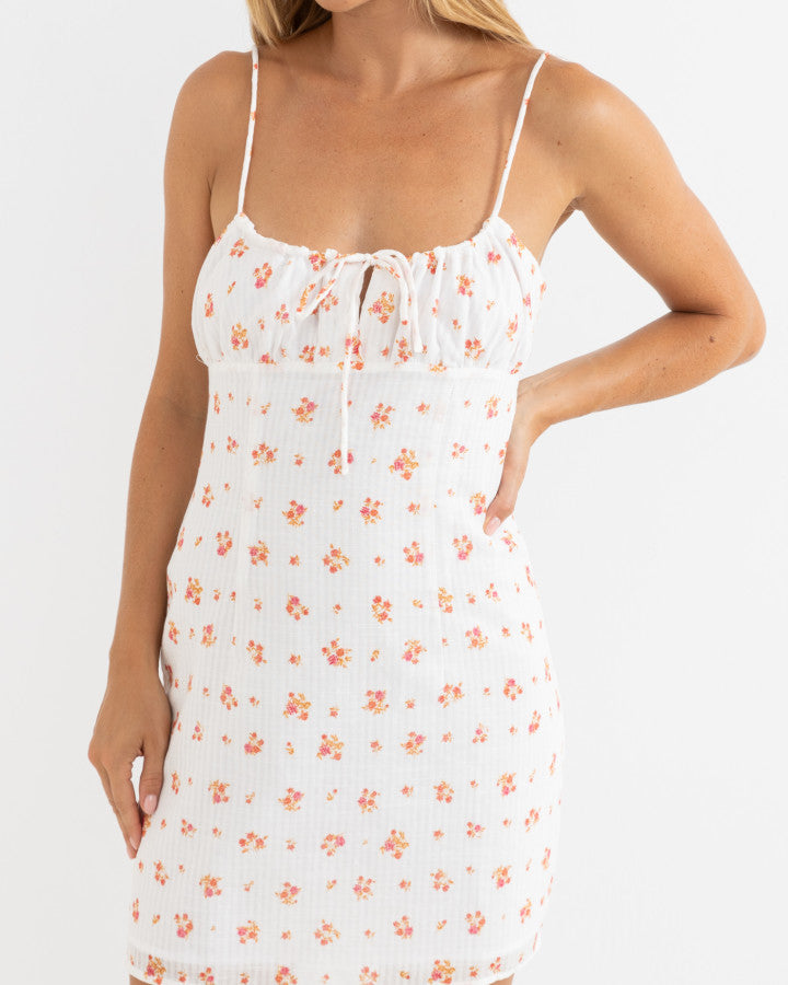 RHYTHM ROSIE FLORAL MINI DRESS - WHITE