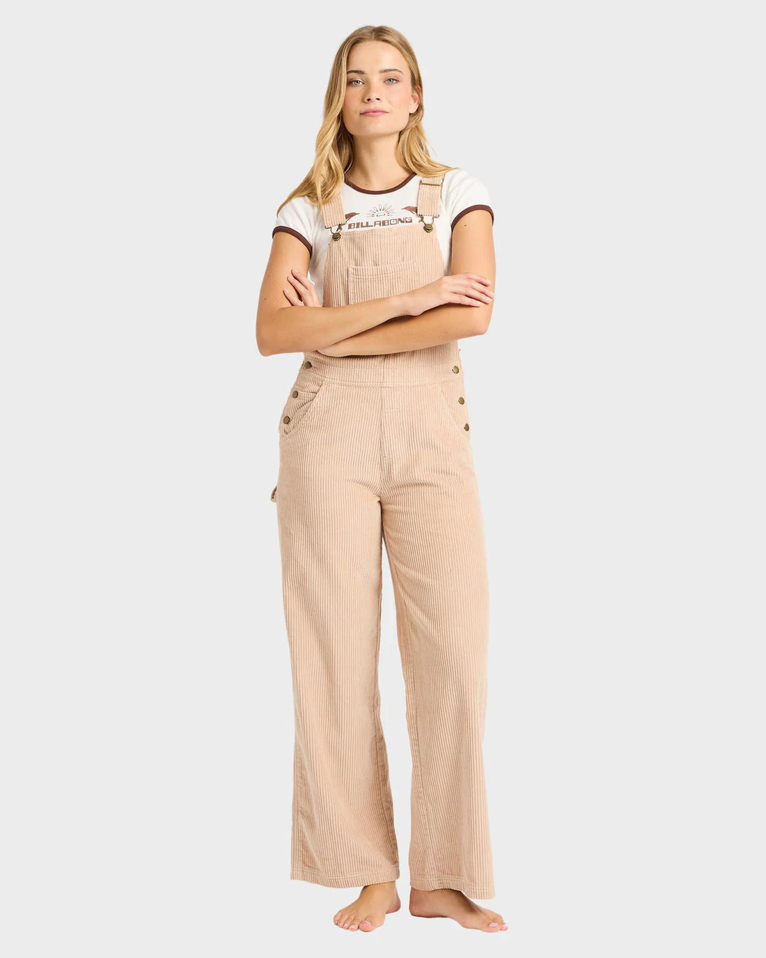 BILLABONG VACAY CORD OVERALL - OATMEAL