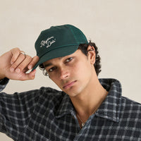 RHYTHM SCRIPT TRUCKER CAP - GREEN