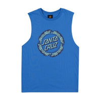 SANTA CRUZ FLAME RINGED DOT FRONT MUSCLE - BLUE